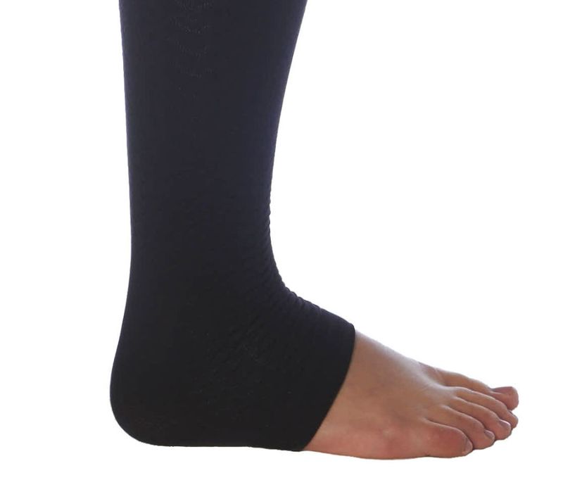 Cizeta flatstrikket tights CCL1, sort